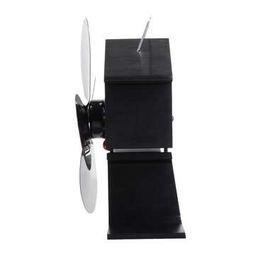4 Blades Heat Powered Wood Stove Fan Eco Friendly Wood Log Burner Fireplace Fan