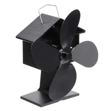 4 Blades Heat Powered Wood Stove Fan Eco Friendly Wood Log Burner Fireplace Fan