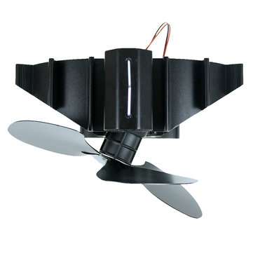 4 Blades Heat Powered Wood Stove Fan Wood Log Burner Fireplace Eco-friendly Fan No Electricity