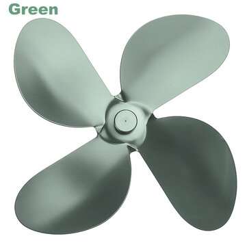 4 Fireplace Fan Blades For Thermal Fire Heater Power Wood Stove Fan Household Eco (COLOR1: GREEN)