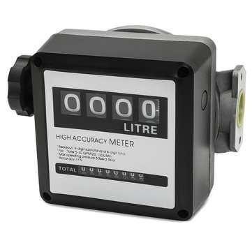 4 Digital Diesel FM-120 Gasoline Fuel Petrol Oil Flow Meter Counter Gauge 20-120L/Min for Refueling