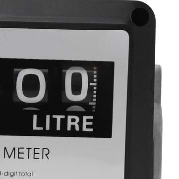 4 Digital Diesel FM-120 Gasoline Fuel Petrol Oil Flow Meter Counter Gauge 20-120L/Min for Refueling