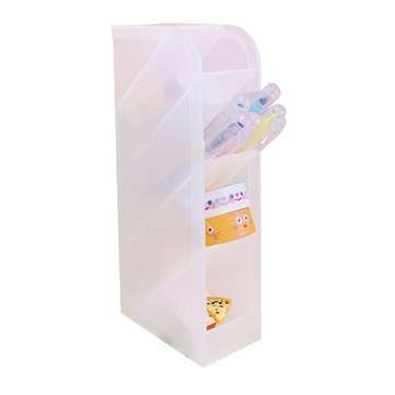 4 Layers Plastic Pen Holder Desktop Storage Oblique Insertion Organizer Pencil Stationery Office Des