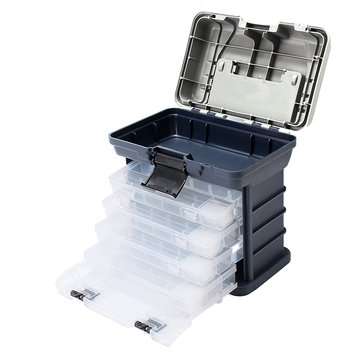 4 Layers Handheld Storage Case High Strength Accessories Tackle Tool Box