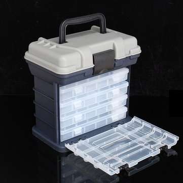 4 Layers Handheld Storage Case High Strength Accessories Tackle Tool Box