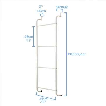 4 Layers Towel Rack Towel Hook Easy Installation Behind the Door
