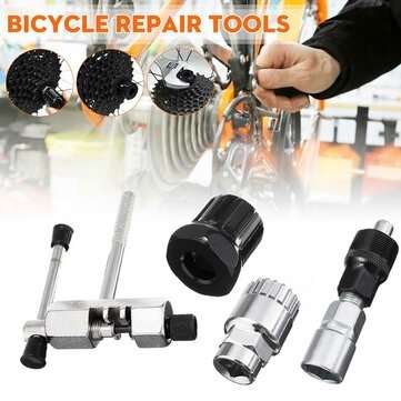 4 Pcs Bicycle Repair Tool Cycling Bike Chain Crank Wheel Set Remover Axle Tools