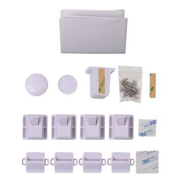4 Pcs Magnetic Children Kids Cupboard Cabinet Drawer Safety Security Locks