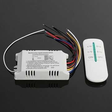 4 Way Digital Switch Wireless Remote Control Sleep AC180-240V (VOLTAGE: 220V)