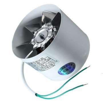 4" Inline Duct Booster Fan Air Exhaust Home Blower Grow Vent Ventilator Kitchen Ventilation Fan