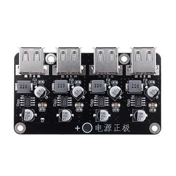 4 USB Fast Charging Module Board 12V24V to QC2.0 QC3.0 Step Down Power Supply Module 12V 24V