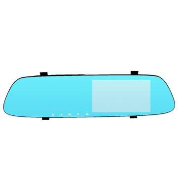 4.3 Inch 1080P HD Car DVR Rearview Mirror Dash Camera Dual Lens Recorder Monitor 170 Degree