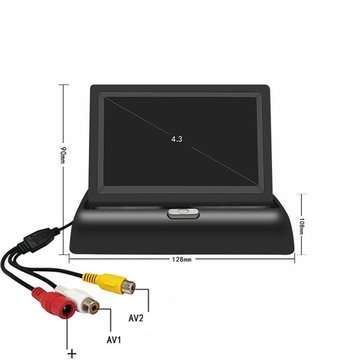 4.3 Inch Car Folding Digital Display 170 Car 4LED Car Rear View Camera