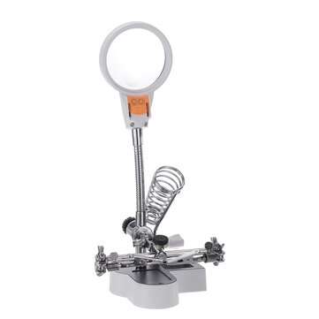 4.5x-11x Magnifier Desk Lamp Desktop Magnifying Glasses Repair Clampwith LED Light