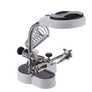 4.5x-11x Magnifier Desk Lamp Desktop Magnifying Glasses Repair Clampwith LED Light
