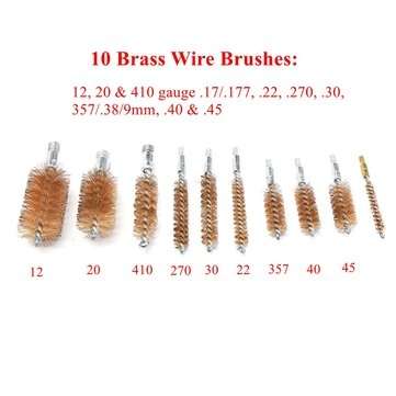 4.5-20mm Universal Barrel Shotgun Cleaning Brush Kit 12g Brush with Carrying Case