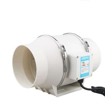 4`` Silent Inline Rotating Duct Fan Booster Exhaust Air Extractor Ventilation Fan Exhaust Fan