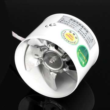 4`` Inline Duct Fan Booster Exhaust Blower Air Cooling Vent Metal Blade