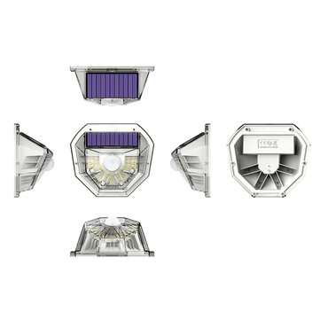 40 LED Solar Light Transparent Small Outdoor Wall Lamp White Light 8M Sensing Distance 120 Degree Se