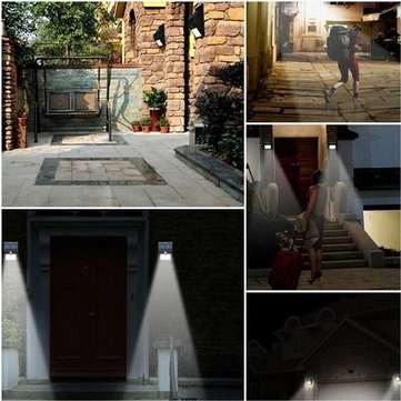 40 LED Solar Power Light PIR Motion Sensor Security Outdoor Garden Waterproof Wall Lamp