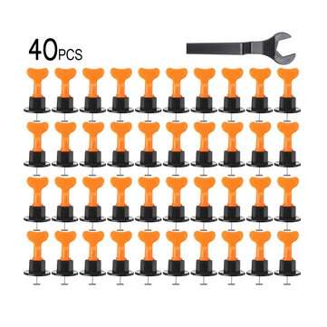 40/50/100Pcs Tile Leveling System Floor Kit Alignment Clip Reusable Spacers Loc... (QUANTITY: 40PCS)