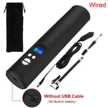4000mAh 150PSI Electric Hand Cordless Air Inflator Car Tire Pump LED Compressor (TYPE: WIRED)