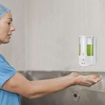 400ML Wall Mounted Automatic Soap Dispenser Hand Sanitizer Dispenser Smart IR Sensor Touchless Deter