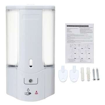 400ML Wall Mounted Automatic Soap Dispenser Hand Sanitizer Dispenser Smart IR Sensor Touchless Deter