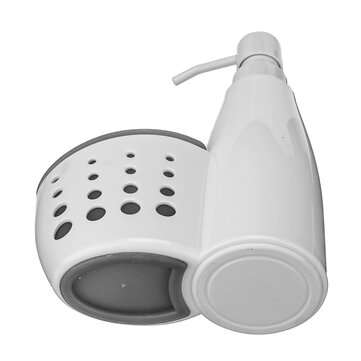 400ml Soap Dispenser Storage Box Tabletop Liquid Detergent Sponge Container