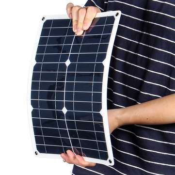 40W 18V Waterproof Mono Solar Panel Dual 12V/5V DC USB Monocrystaline Flexible Solar Charger For Car