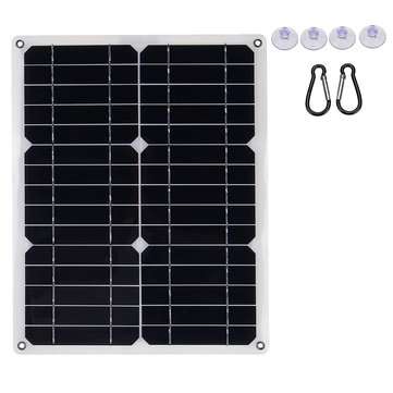 40W 18V Waterproof Mono Solar Panel Dual 12V/5V DC USB Monocrystaline Flexible Solar Charger For Car