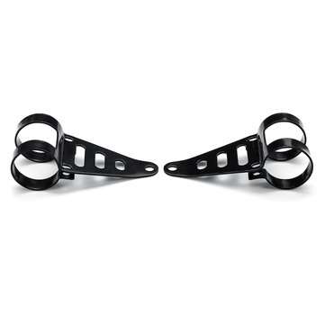 41mm-43mm Motorcycle Motorbike Headlight Mounting Bracket Adjuster Universal Fork Mount Clamp Black