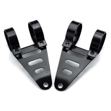 41mm-43mm Motorcycle Motorbike Headlight Mounting Bracket Adjuster Universal Fork Mount Clamp Black