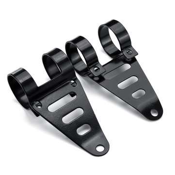 41mm-43mm Motorcycle Motorbike Headlight Mounting Bracket Adjuster Universal Fork Mount Clamp Black