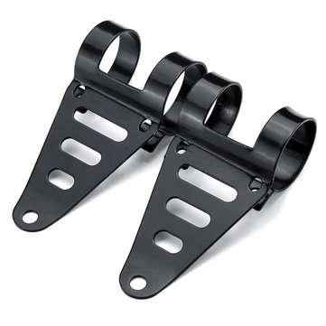 41mm-43mm Motorcycle Motorbike Headlight Mounting Bracket Adjuster Universal Fork Mount Clamp Black