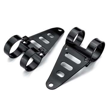 41mm-43mm Motorcycle Motorbike Headlight Mounting Bracket Adjuster Universal Fork Mount Clamp Black