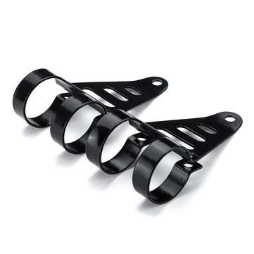 41mm-43mm Motorcycle Motorbike Headlight Mounting Bracket Adjuster Universal Fork Mount Clamp Black