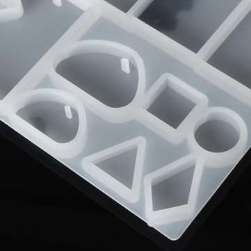 413Pcs Jewelry Pendant Mould Craft Silicone Resin Mold Necklace Pendant DIY