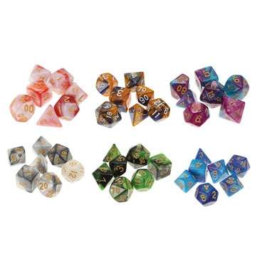 42 Pieces Polyhedral Dice Set Multisided Dices Role Playing Games Gadget