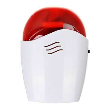 433MHz Wireless Alarm Siren with Red Light and 110dB Alarm Sound for Security A... (ADAPTOR: EUPLUG)