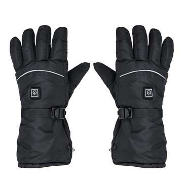 4400mAh Rechargeable Electric Battery Heated Gloves Outdoor Winter USB 6-8h Warm