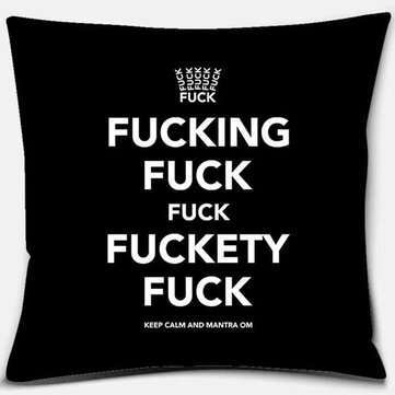 45 x 45cm Cool Black Linen Throw Pillow Couch Case Home Sofa Cushion Cover Phrases ... (TYPE: TYPE4)
