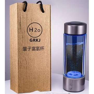 450ml Portable H Rich Water Maker Ionizer Generator Water Cup Bottle USB Filter