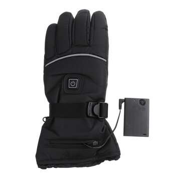 45-55 Electric Heated Gloves Touch Screen With 2 Battery Box Warmer Black Waterproof