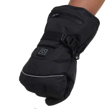 45-55 Electric Heated Gloves Touch Screen With 2 Battery Box Warmer Black Waterproof