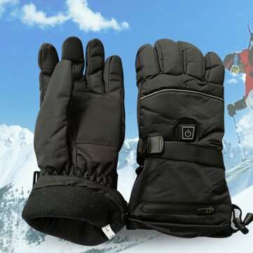 45-55 Electric Heated Gloves Touch Screen With 2 Battery Box Warmer Black Waterproof