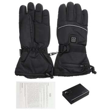 45-55 Electric Heated Gloves Touch Screen With 2 Battery Box Warmer Black Waterproof