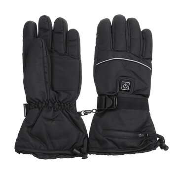 45-55 Electric Heated Gloves Touch Screen With 2 Battery Box Warmer Black Waterproof