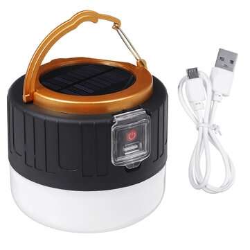 450W Solar LED Camping Light Tent Lamp USB Rechargeable Bulb Lantern Flashlight (TYPE: TYPEB)