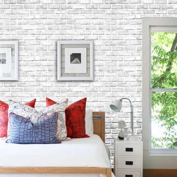 45cm*10m Wall Stick Faux Brick Wallpaper Self Adhesive Contact Paper Self-adhesive Wallpaper for Hom